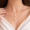 Luxury 3 Layer Pearl Pendant Necklace