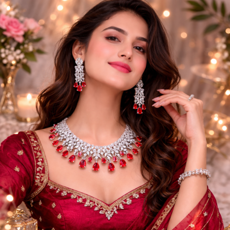 silver metal jewellery for women